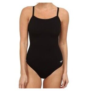Speedo Solid Flyback Training Suit Black Size 4 (30) New With Tags